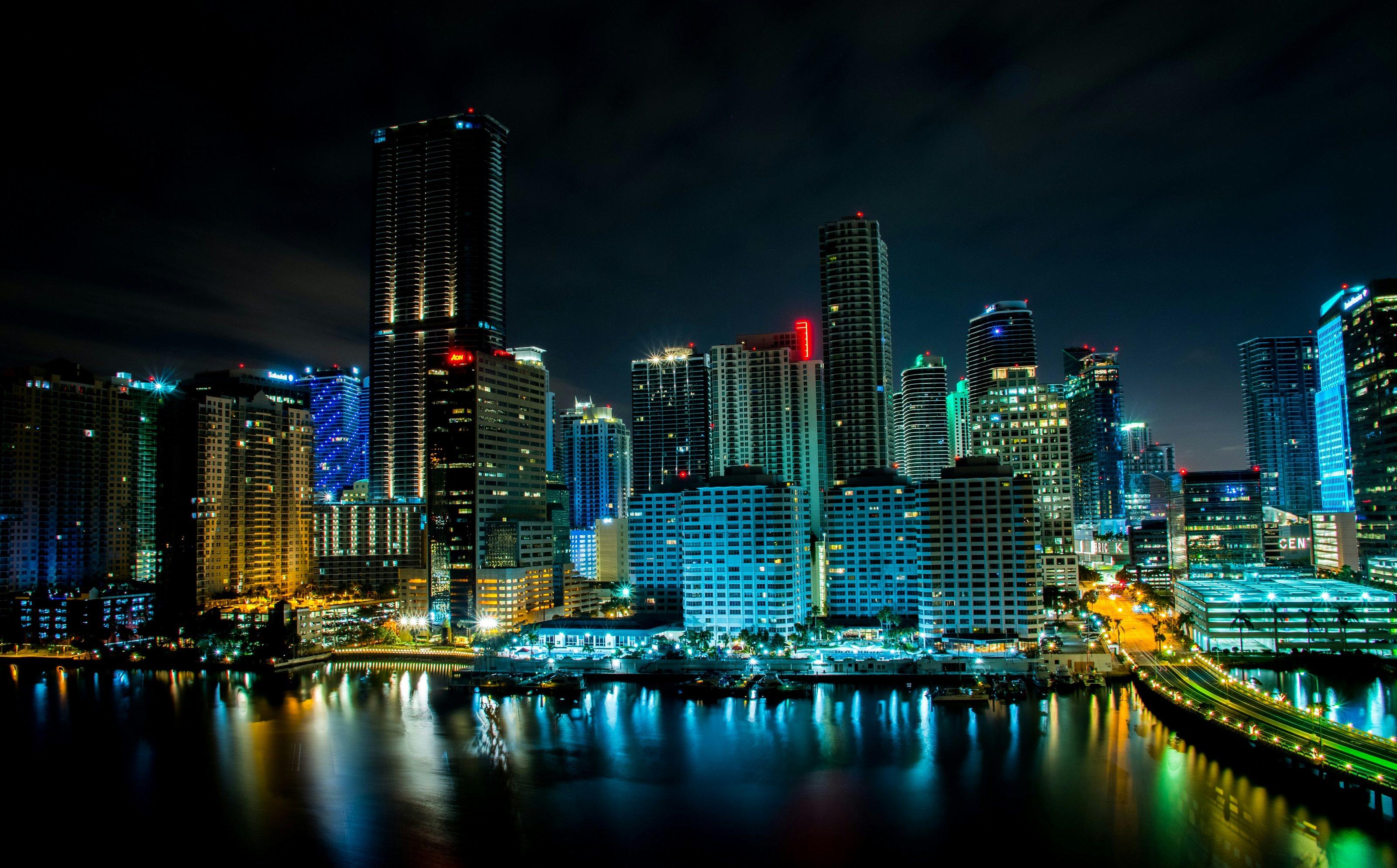 Brickell skyline over the bay