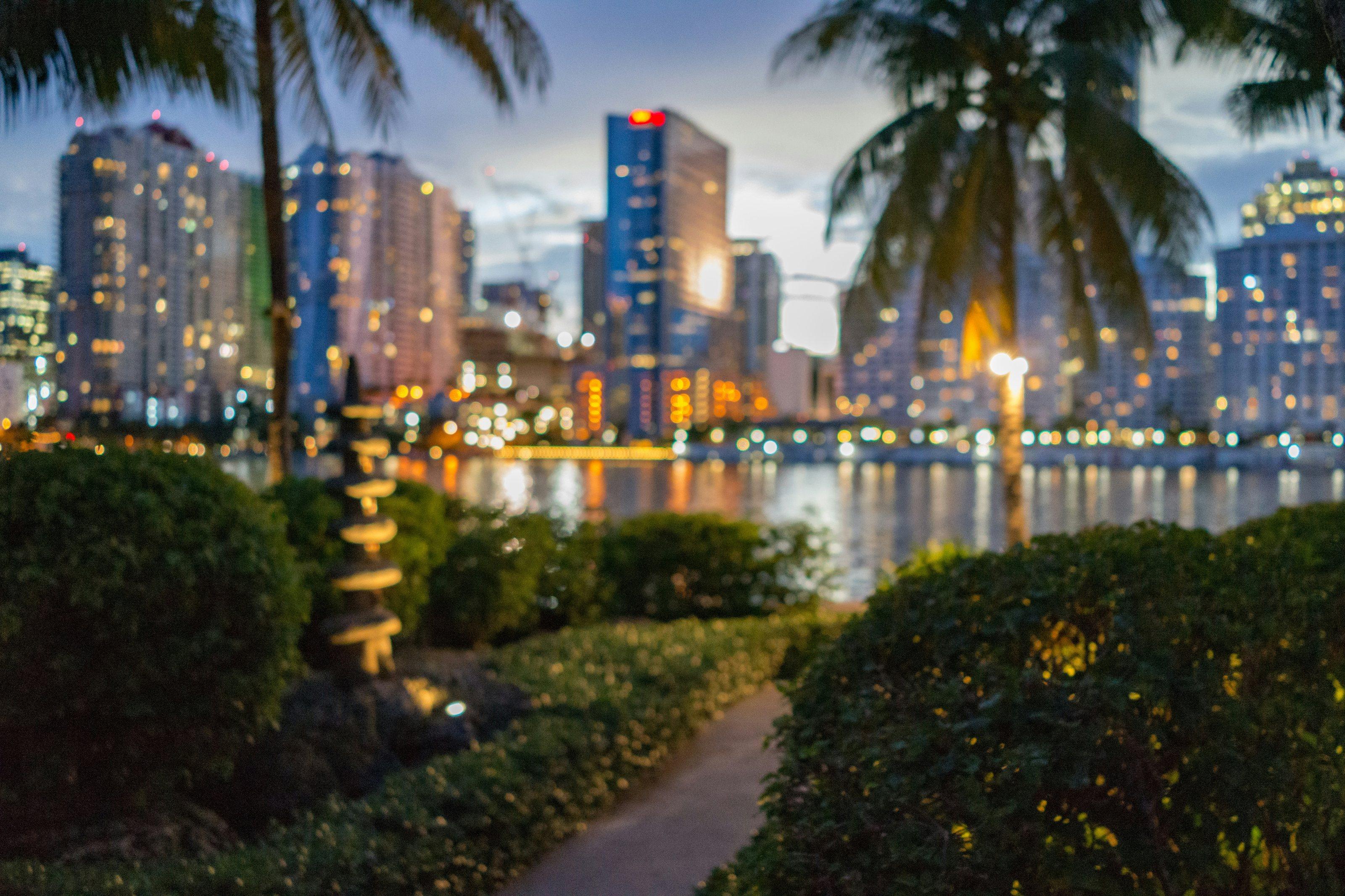 Brickell skyline over the bay